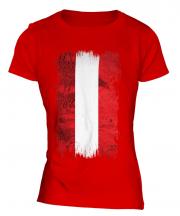 Austria Grunge Flag Ladies T-Shirt