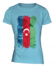 Azerbaijan Grunge Flag Ladies T-Shirt