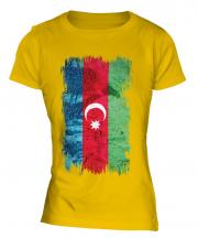 Azerbaijan Grunge Flag Ladies T-Shirt