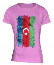 Azerbaijan Grunge Flag Ladies T-Shirt