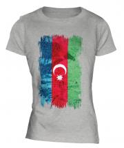 Azerbaijan Grunge Flag Ladies T-Shirt