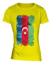 Azerbaijan Grunge Flag Ladies T-Shirt