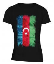 Azerbaijan Grunge Flag Ladies T-Shirt