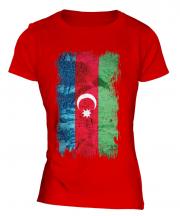 Azerbaijan Grunge Flag Ladies T-Shirt