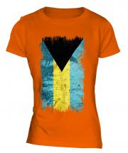 Bahamas Grunge Flag Ladies T-Shirt