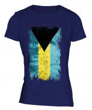 Bahamas Grunge Flag Ladies T-Shirt
