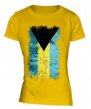 Bahamas Grunge Flag Ladies T-Shirt