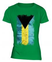 Bahamas Grunge Flag Ladies T-Shirt