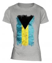 Bahamas Grunge Flag Ladies T-Shirt