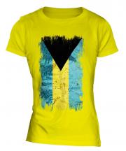 Bahamas Grunge Flag Ladies T-Shirt