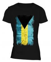 Bahamas Grunge Flag Ladies T-Shirt