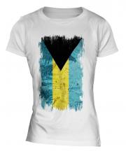 Bahamas Grunge Flag Ladies T-Shirt
