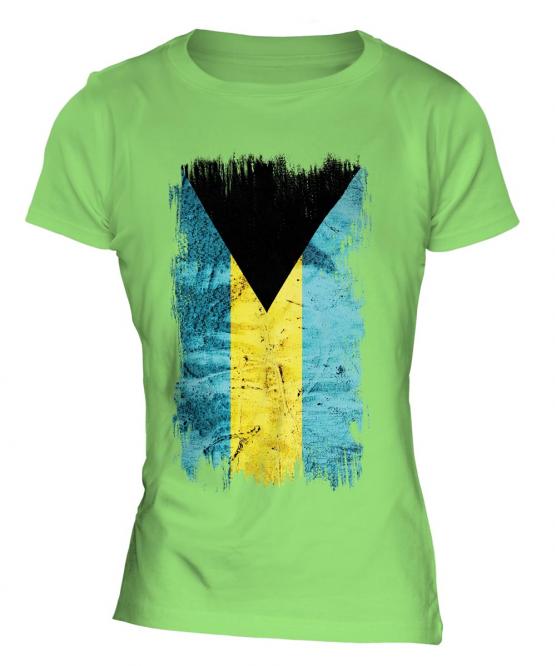 Bahamas Grunge Flag Ladies T-Shirt