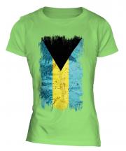 Bahamas Grunge Flag Ladies T-Shirt