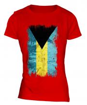 Bahamas Grunge Flag Ladies T-Shirt