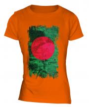 Bangladesh Grunge Flag Ladies T-Shirt