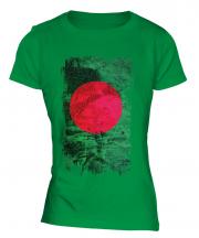 Bangladesh Grunge Flag Ladies T-Shirt
