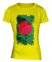 Bangladesh Grunge Flag Ladies T-Shirt