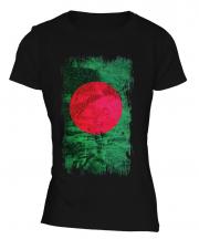Bangladesh Grunge Flag Ladies T-Shirt