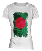 Bangladesh Grunge Flag Ladies T-Shirt