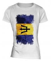 Barbados Grunge Flag Ladies T-Shirt