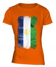 Bashkortostan Grunge Flag Ladies T-Shirt