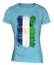 Bashkortostan Grunge Flag Ladies T-Shirt