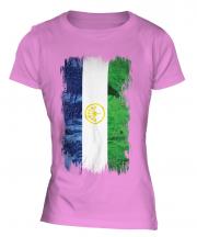 Bashkortostan Grunge Flag Ladies T-Shirt