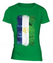 Bashkortostan Grunge Flag Ladies T-Shirt