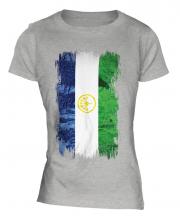 Bashkortostan Grunge Flag Ladies T-Shirt