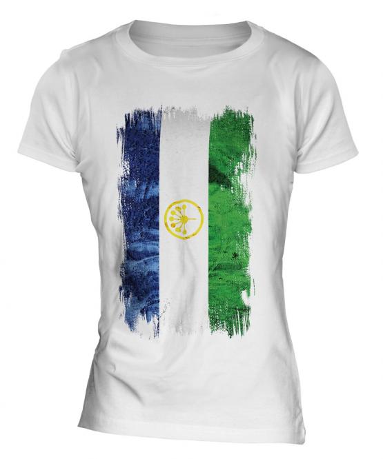 Bashkortostan Grunge Flag Ladies T-Shirt