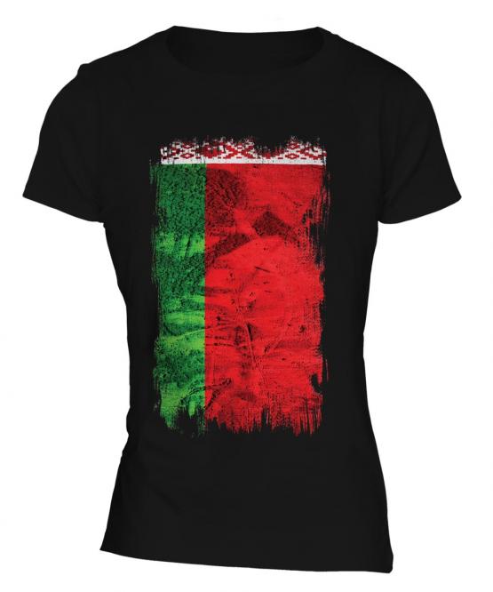 Belarus Grunge Flag Ladies T-Shirt