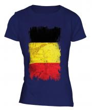 Belgium Grunge Flag Ladies T-Shirt