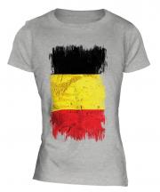 Belgium Grunge Flag Ladies T-Shirt