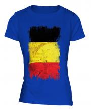Belgium Grunge Flag Ladies T-Shirt