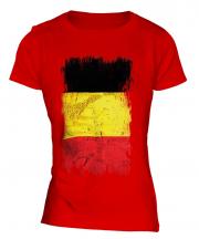 Belgium Grunge Flag Ladies T-Shirt