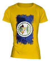 Belize Grunge Flag Ladies T-Shirt