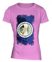 Belize Grunge Flag Ladies T-Shirt
