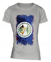 Belize Grunge Flag Ladies T-Shirt
