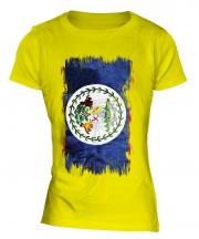 Belize Grunge Flag Ladies T-Shirt