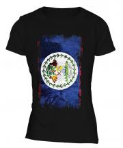 Belize Grunge Flag Ladies T-Shirt