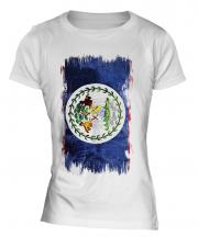 Belize Grunge Flag Ladies T-Shirt