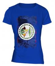 Belize Grunge Flag Ladies T-Shirt