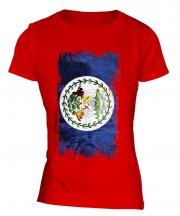 Belize Grunge Flag Ladies T-Shirt