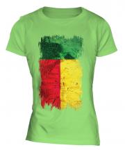 Benin Grunge Flag Ladies T-Shirt