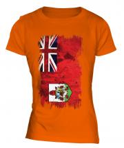 Bermuda Grunge Flag Ladies T-Shirt