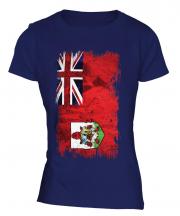 Bermuda Grunge Flag Ladies T-Shirt