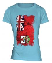 Bermuda Grunge Flag Ladies T-Shirt