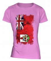 Bermuda Grunge Flag Ladies T-Shirt