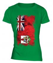 Bermuda Grunge Flag Ladies T-Shirt